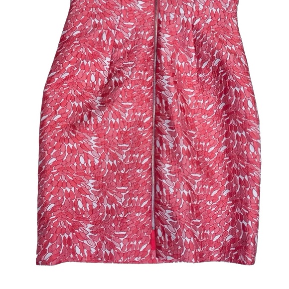 *Ann Taylor Sz 4 Sleeveless Apricot/Orange and White Lace Look Sheath Dress - Picture 8 of 12